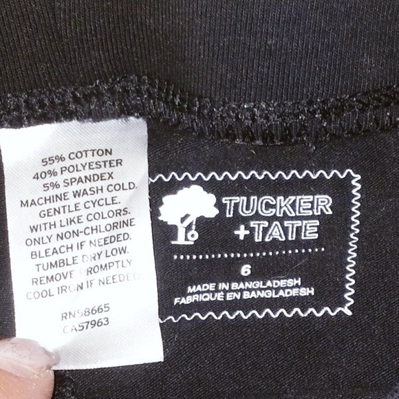 Tucker & Tate Black Stretch Shorts in size 6 - Picture 2 of 2